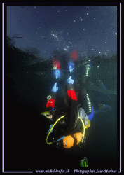 "Yes my dear : this is puuuuure ice" - Diving under the I... by Michel Lonfat 